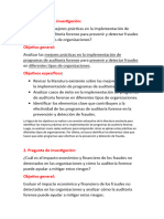 Pregunta de Investigación y Objetivos