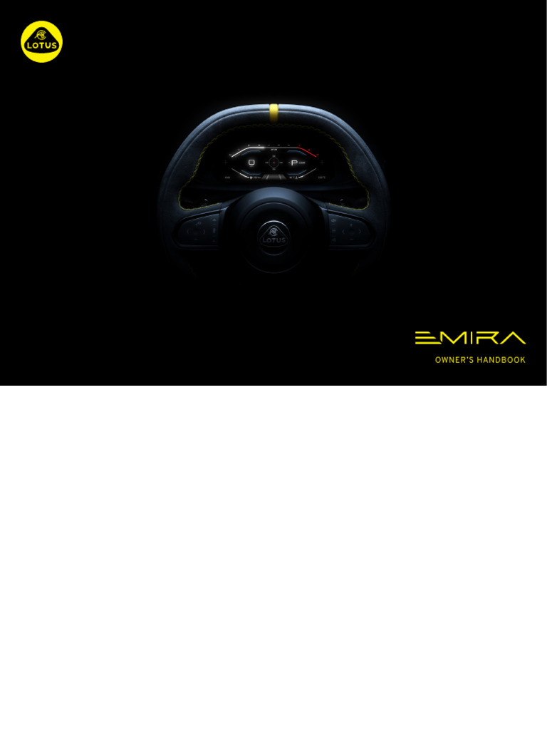 Owners Manual Lotus Emira 2022 PDF Airbag Manual Transmission