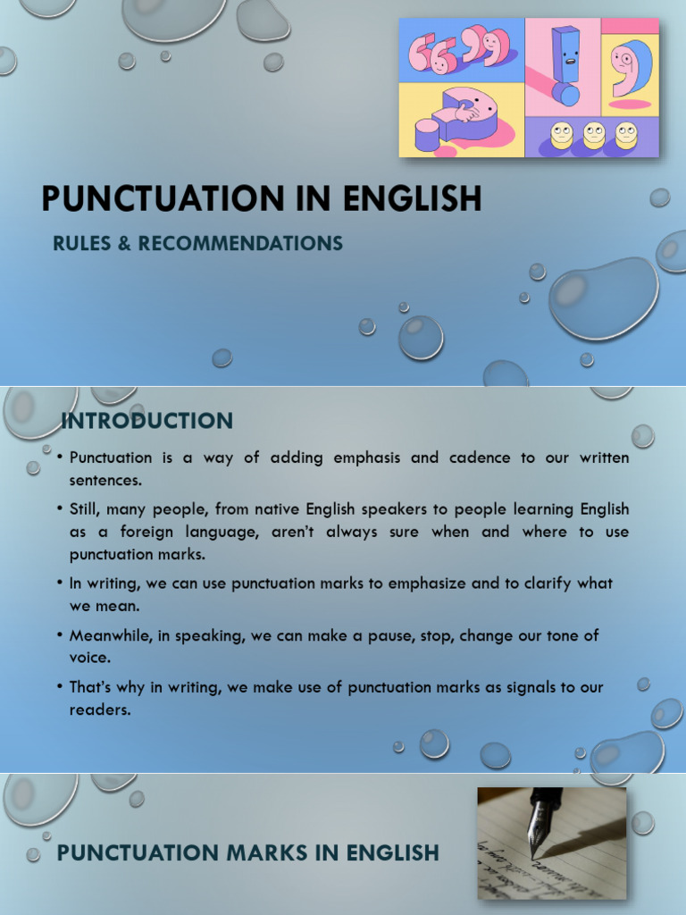 Understanding English Punctuation Marks | PDF | Punctuation | Bracket