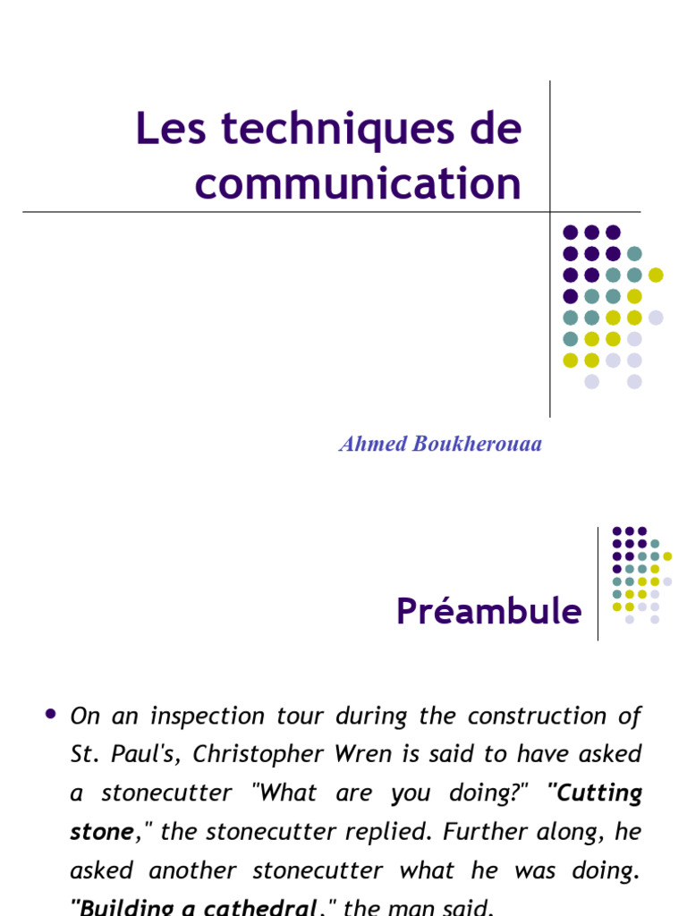 Techniques de Communication Efficace | PDF | la communication ...
