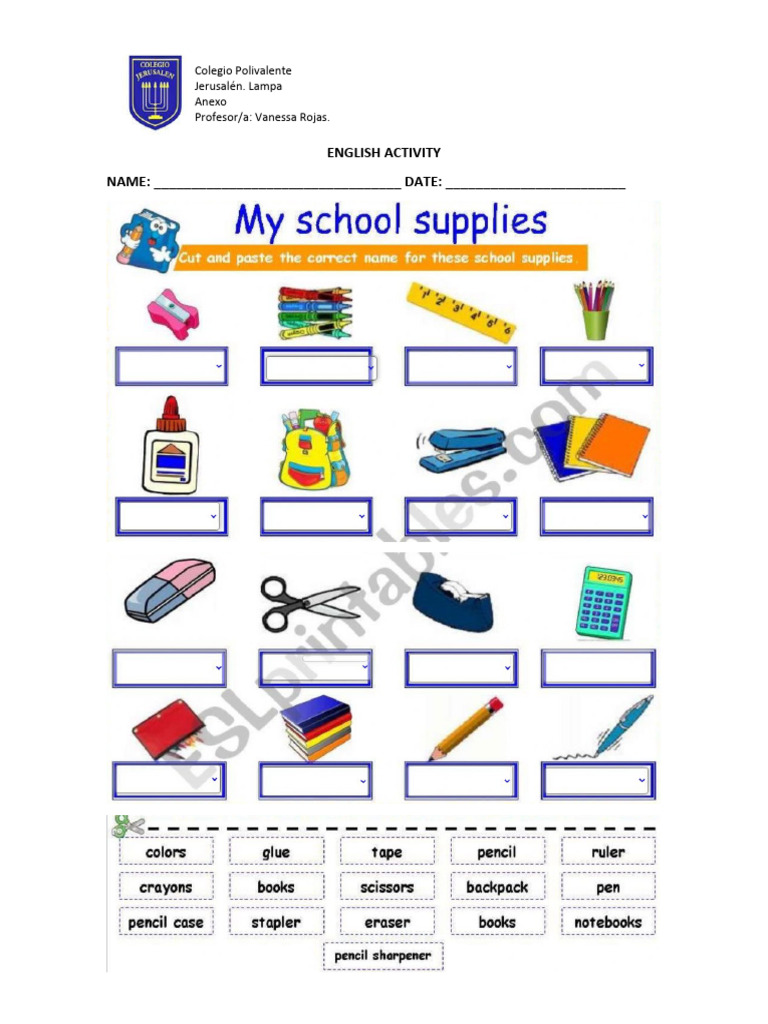 School Supplies 5TH Grade PDF