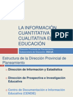 -A INFORMACIÓN CUANTITATIVA Y CUALITATIVA EN EDUCACIÓN (osl-MARZO 2011)