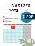 Plantilla Calendario Mensual 2023 Boho Minimalista Nude
