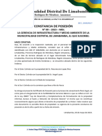 Constancia de Posesión Marino Grandez Lopez