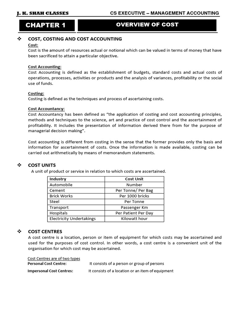 Cost & Management Accounting Guide | PDF | Cost Accounting | Management ...