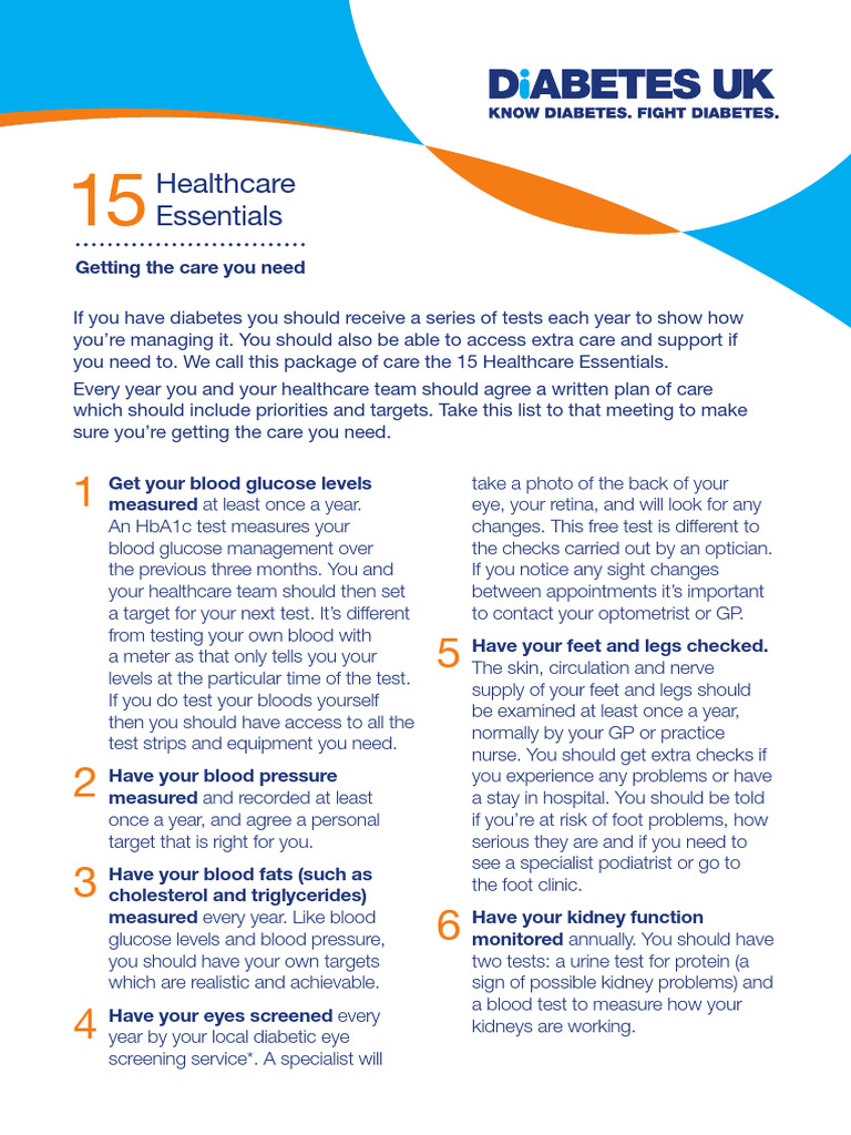 15 Healthcare Essentials 2016 PDF Diabetes Health Professional