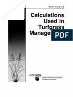 Calculations Used in Turfgrass Management