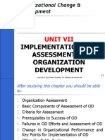 IMPLEMENTATION ASSESSMENTS of Organization Development