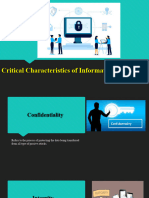 Critical Characteristics of Information