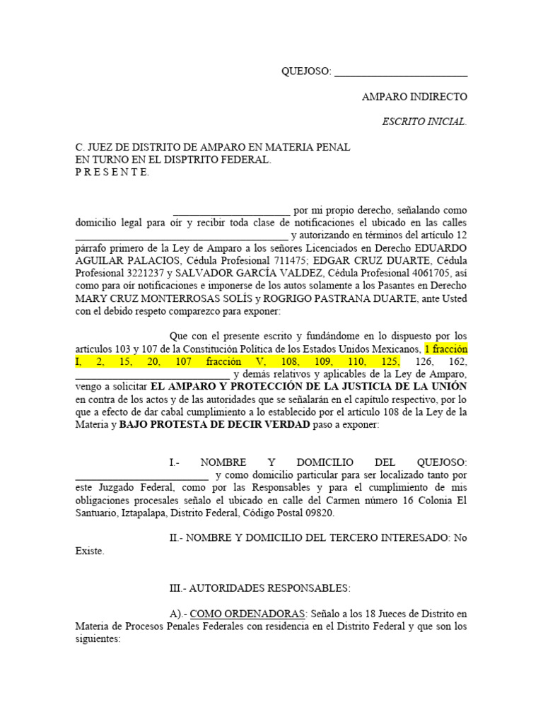 Amparo Indirecto por Orden de Aprehensión | PDF | Sentencia (ley) | Juez