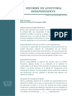 Ejemplo de Informe de Auditoría Independiente, Denegación