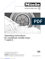 Operating Instructions For Condenser Tumble Dryer T 4423 C