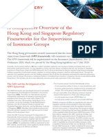 A Comparative Overview of The Hong Kong and Singapore Regulatory Frameworks For The Supervision of Insurance Groups