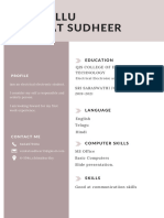 White Simple Student CV Resume