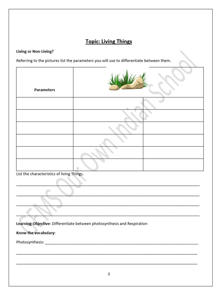 Blank worksheet booklet grade 5 science 2020 pg no 3 8 download