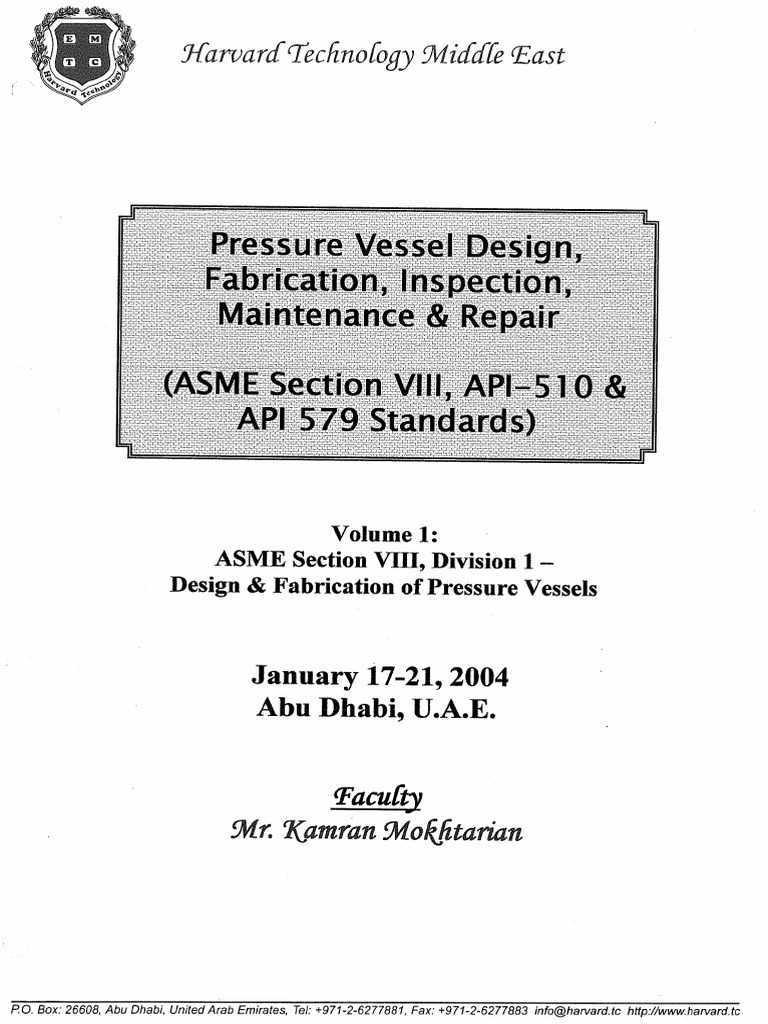 Pressure Vessel Design - Volume1 R | PDF