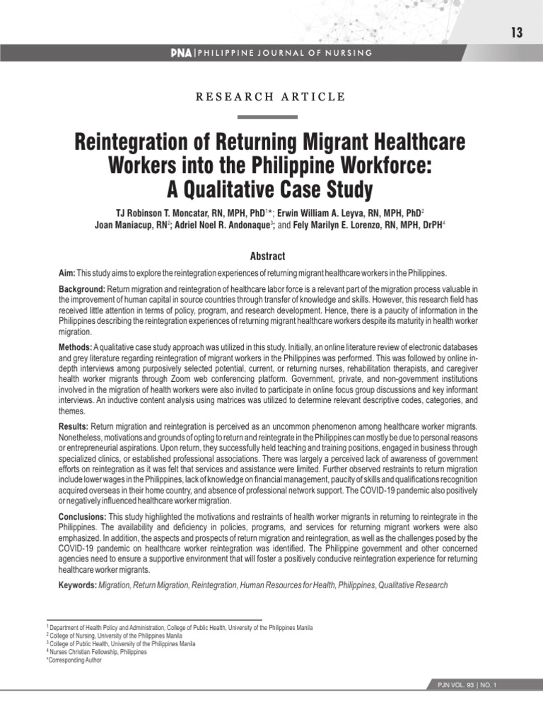 PJNMoncataretal Artclev 21 | PDF | Migrant Worker | Human Migration