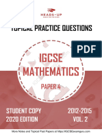 Topical Practice Questions: Igcse Mathematics