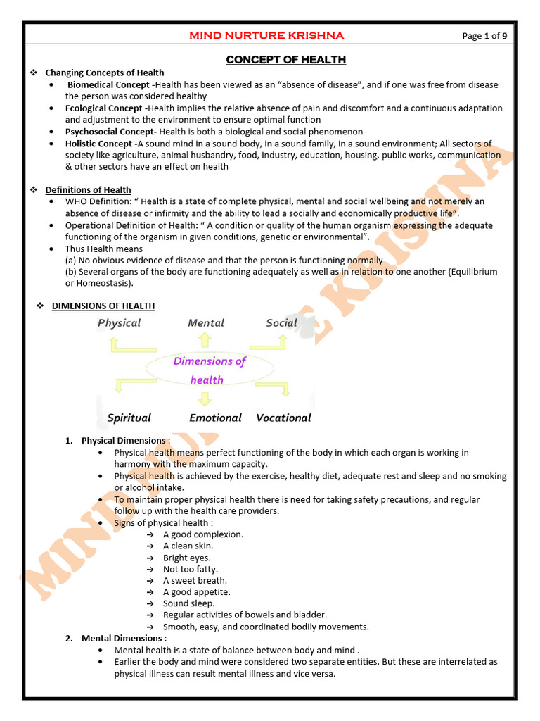 L 2 concept of health pdf infant mortality mortality rate
