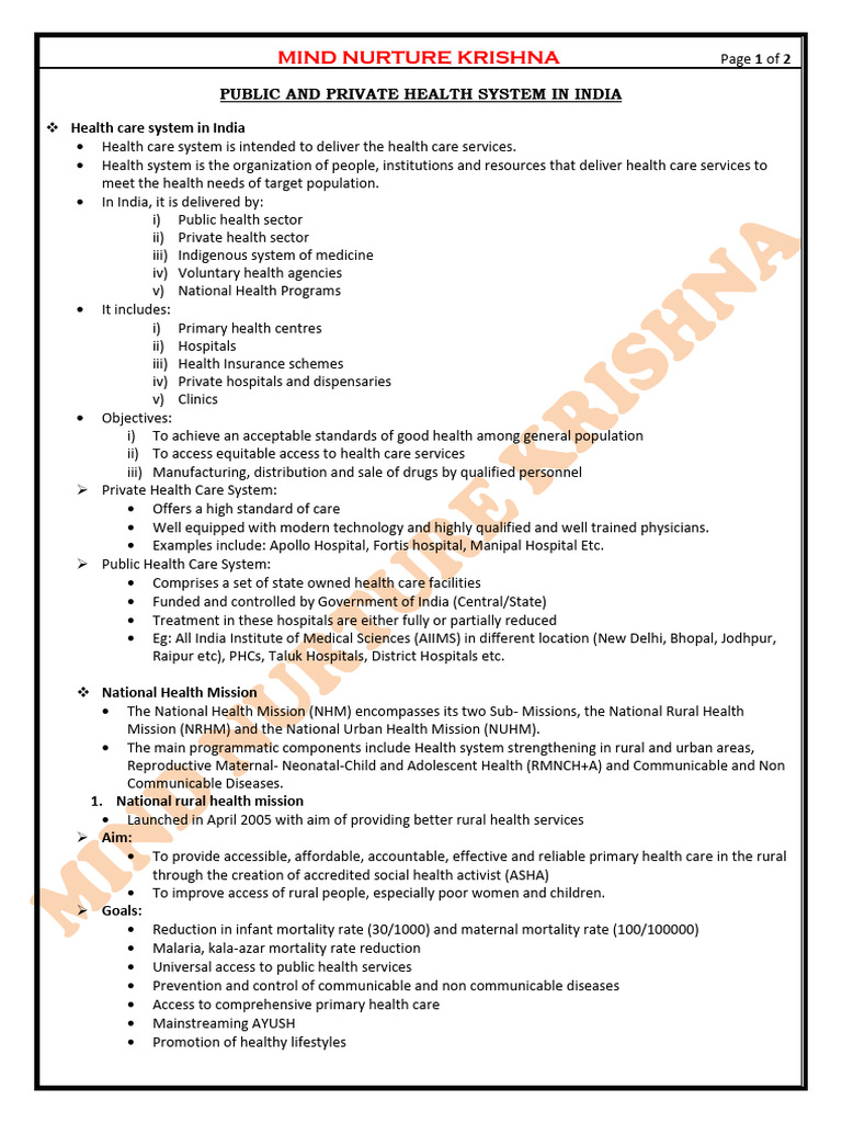 India’s Public and Private Health Systems | PDF | Hospital | Health Care