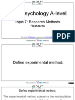 Flashcards - Topic 7 Research Methods - AQA Psychology A-Level