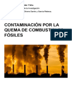 Trabajo de Investigación. Contaminacion La Quema de Combustibles Fosiles