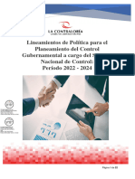 Lineamientos de Politica Control Gubernamental 2022-2024