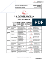 Procedimiento Elaboracion Control Documentos Normativos PR-NORM-04