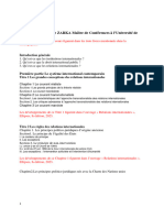 Plan Cours Dinstitutions Internationales