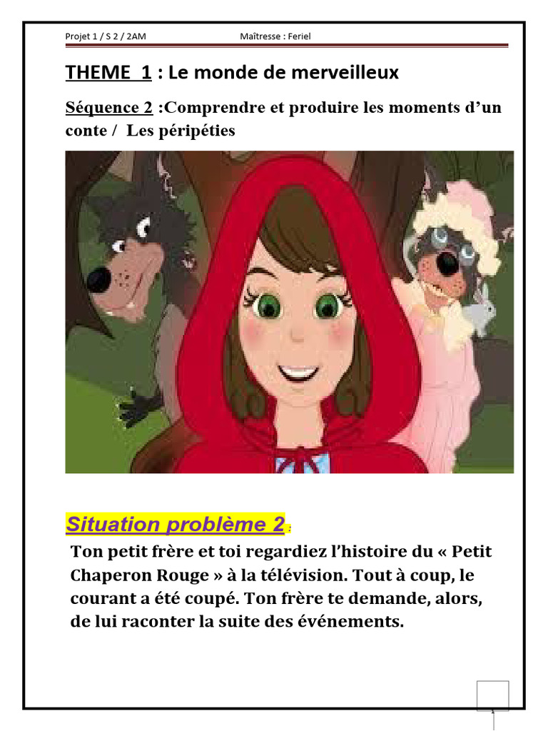 La Fille Du P cheur Un Conte Merveilleux PDF Le Petit Chaperon 
