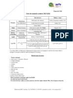 Liste Des Manuels Scolaires 2023-2024: Classe de CM2