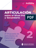 Articulacion Primario Secundario Propuesta Actividades Matematica 2 Docente