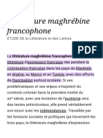 Littérature Maghrébine Francophone - Wikipédia