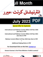 International Current Affairs July 2023 in PDF