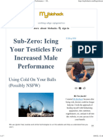 Sub-Zero Icing Your Testicles For Increased Male Performance - MyBioHack Unlock Your Maximus Potential