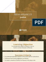 Romeo and Juliet L13 - Justice PowerPoint