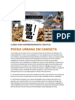 Poesia Urbana em Camiseta CJ2016