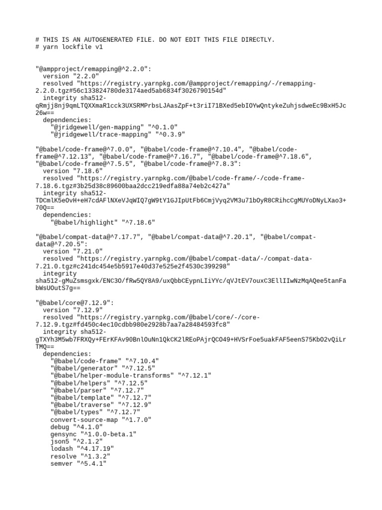 Yarn Lock PDF Computing Information Technology