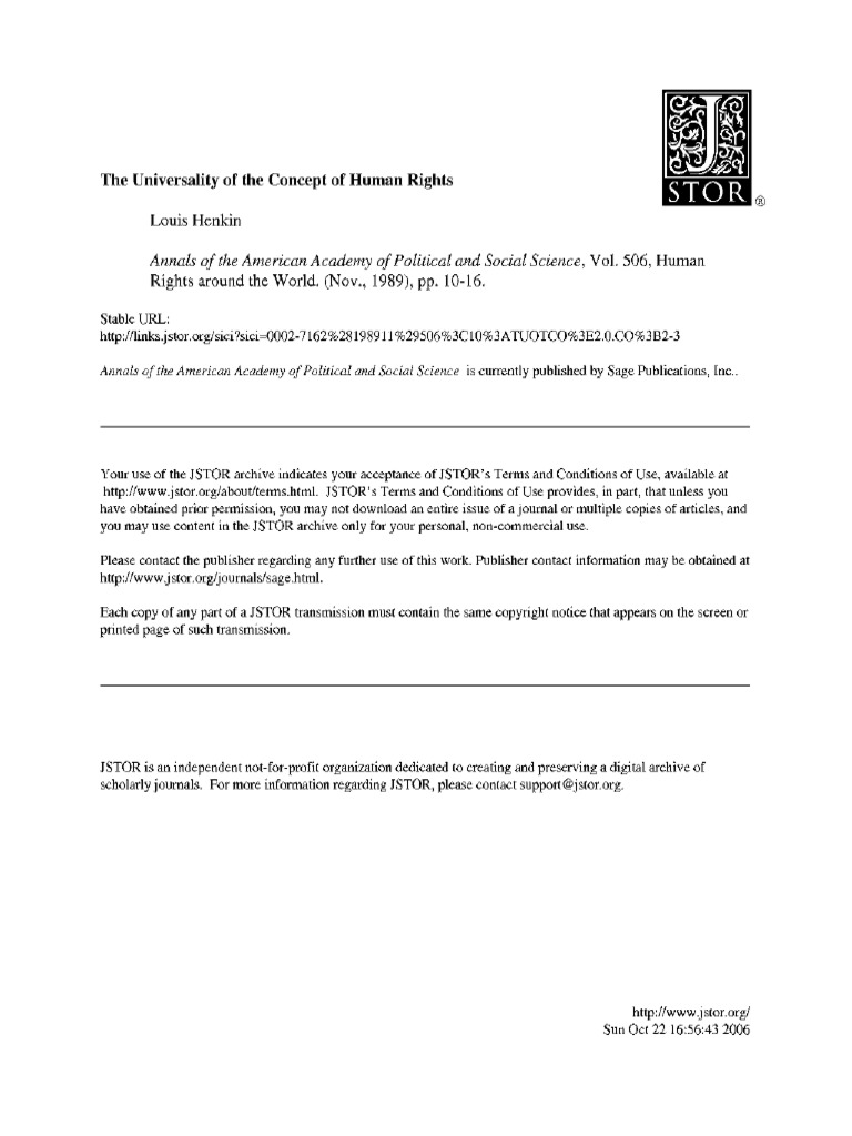 2 - Henkin - Universality of Human Rights | PDF