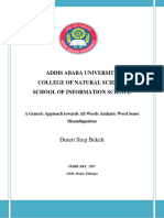 Addis Ababa University College of Natural Science School of Information Science