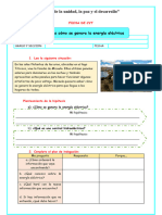 Ficha Cyt Mart 17 Cómo Se Origina La Electricidad