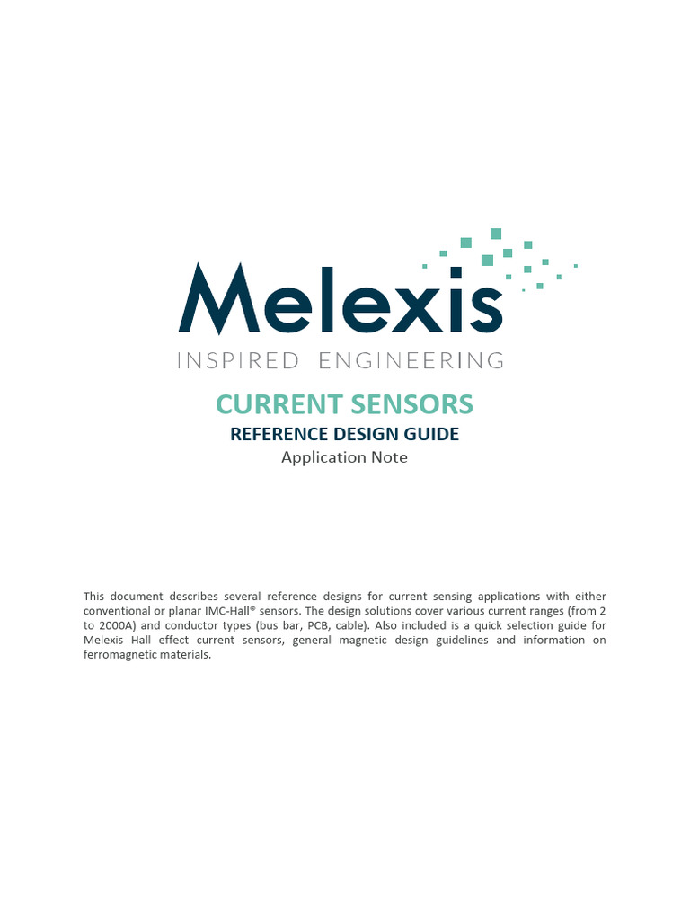 Current Sensors Design Guide Application Note Melexis PDF Sensor