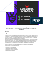 (43)99668 6495 Assessoria Atividade 3 - Instrumentação Industrial - 54 2023