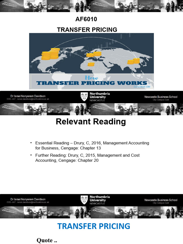 Lecture 6 Transfer Pricing | PDF | Profit (Economics) | Cost