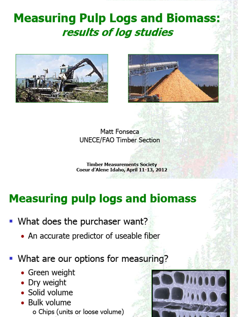 Measuring Pulp Logs and Biomass | PDF | Wood | Spruce