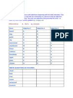 Adjectives Worksheet