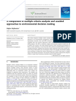 A Comparison of Multiple Criteria Analysis and Unaided Approaches To Environmental Decision Making.