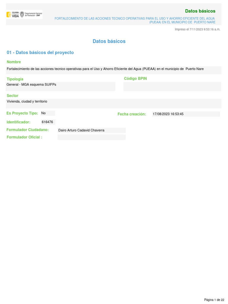 Project summary pdf agua entorno natural