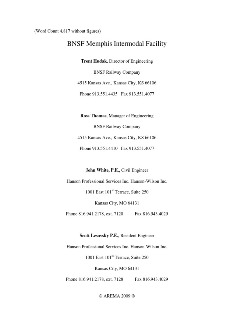 BNSF Memphis Intermodal Facility | PDF | Stormwater | Concrete