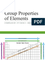 Unit III. Group Properties of Elements